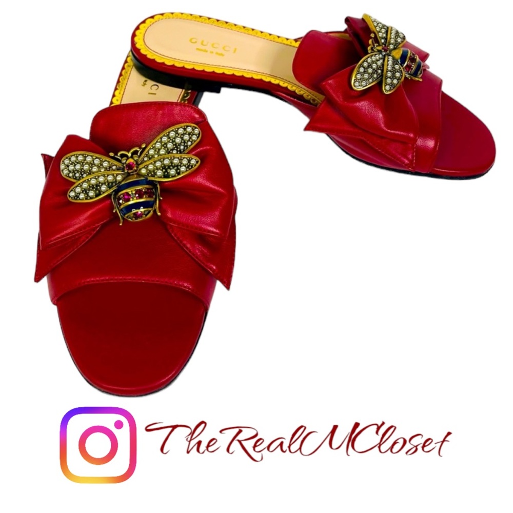 Nappa Queen Margaret Flat side Sandals - Picture 2 of 10